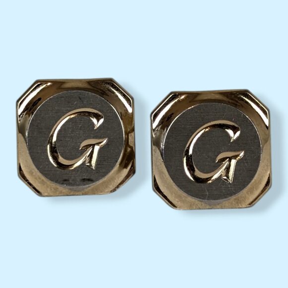 V. Letter "G" Metal Cufflinks - Picture 1 of 5